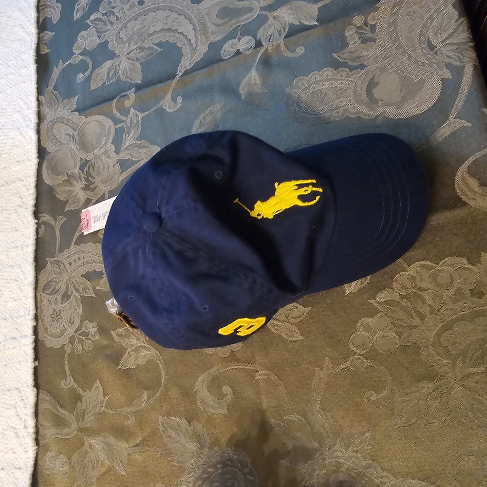 Polo Ralph Lauren Navy Cap with Yellow Logo